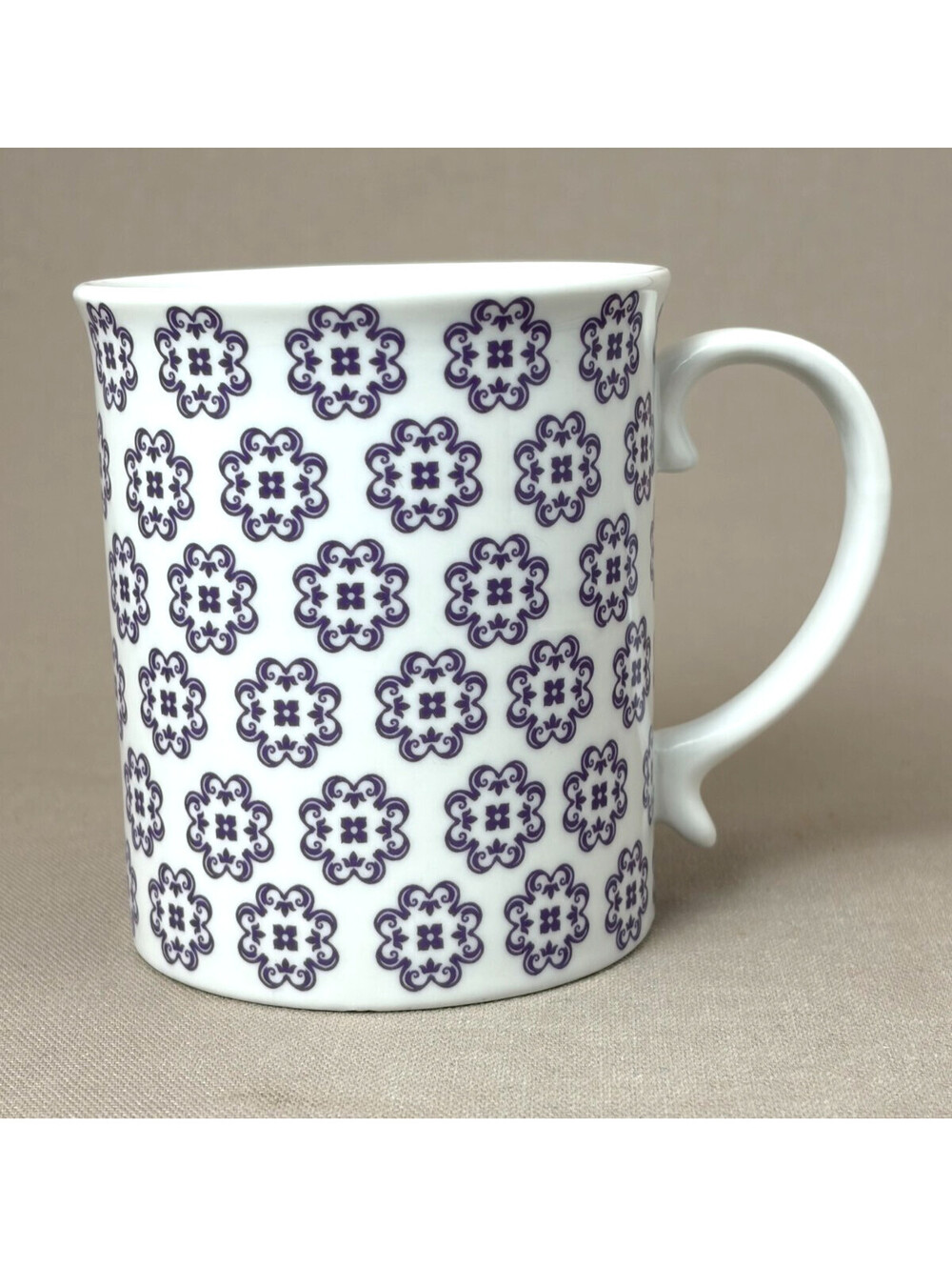 Ooh La La By BIA Coffee Mug Purple Moroccan Tile Medallion Porcelain Tea Cup 4in